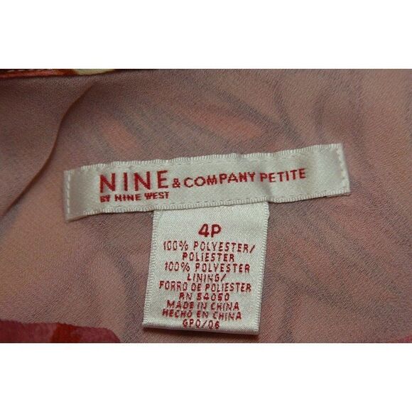 Nine & Co 4 Petite Skirt Floral Print Flare Womens - Picture 5 of 5